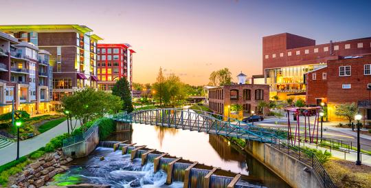 The Reedy River in Greenville, SC